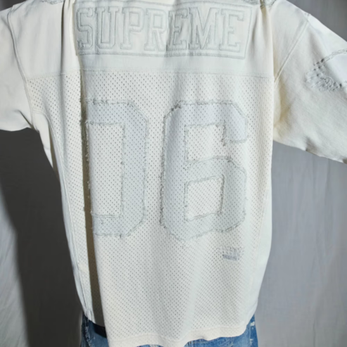 Supreme MM6 Maison Margiela Cotton Football Jersey White Beige