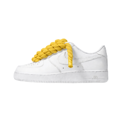 Nike Air Force 1 Low White Rope Laces White Yellow
