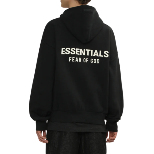 Fear of God Essentials Classic Full Zip-Up Hoodie Jet Black