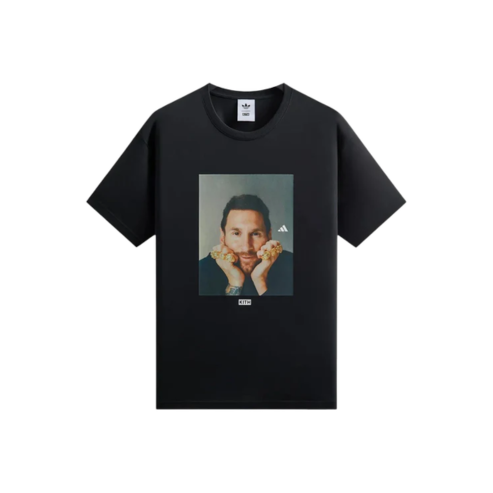 Kith x adidas Messi Football Graphic Tee Black