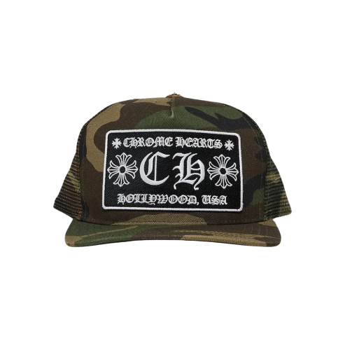 Chrome Hearts CH Hollywood Trucker Hat Camo