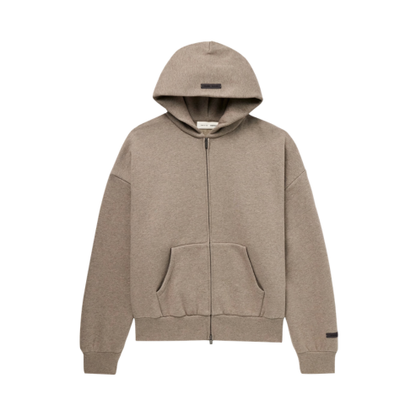 Fear of God Essentials Classic Fleece Zip-Up Hoodie Homestead Heather