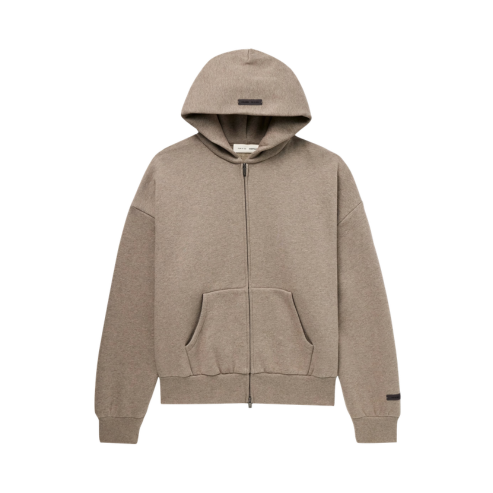 Fear of God Essentials Classic Fleece Zip-Up Hoodie Homestead Heather