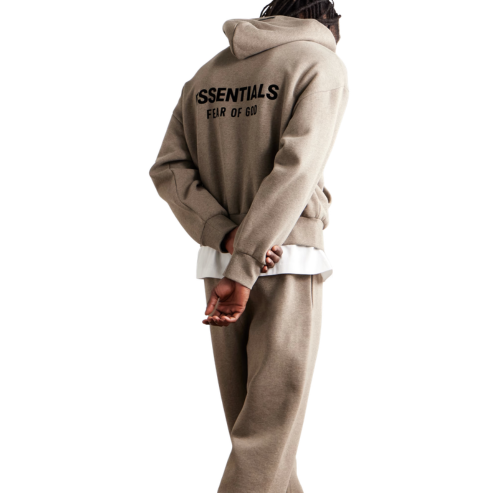 Fear of God Essentials Classic Fleece Zip-Up Hoodie Homestead Heather