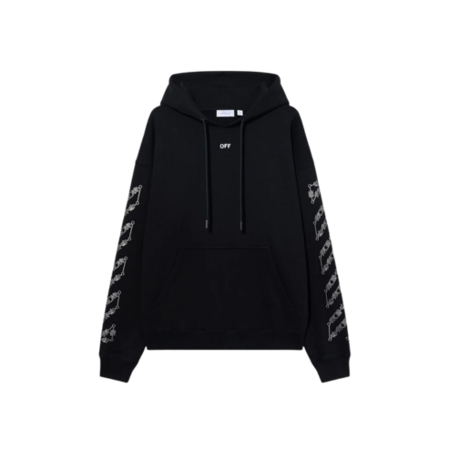 Off-White Chain Arrow Diagonal Skate Hoodie Black