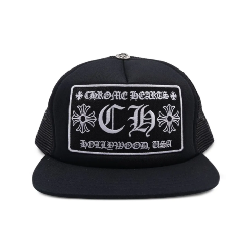Chrome Hearts CH Hollywood Trucker Hat Black