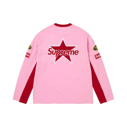 Supreme Vanson Leathers Long Sleeve Top Pink
