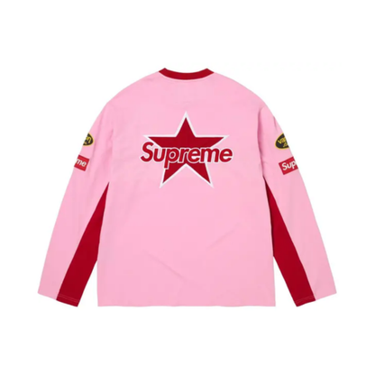 Supreme Vanson Leathers Long Sleeve Top Pink