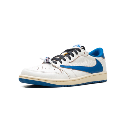 Air Jordan 1 Retro Low OG SP Fragment x Travis Scott Sail Military Blue