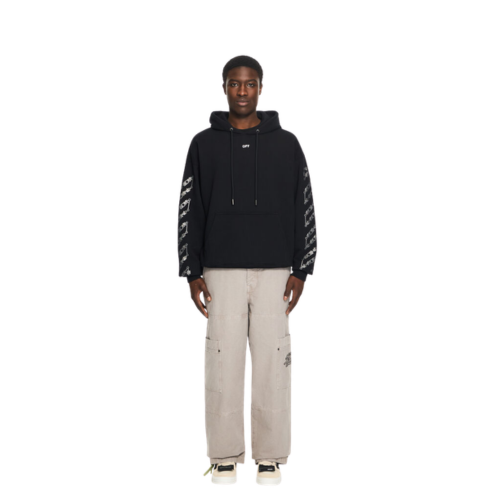 Off-White Chain Arrow Diagonal Skate Hoodie Black