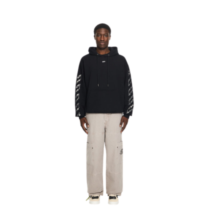 Off-White Chain Arrow Diagonal Skate Hoodie Black
