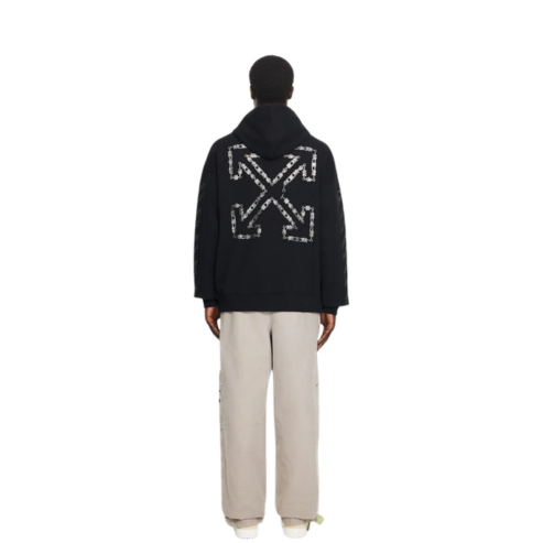 Off-White Chain Arrow Diagonal Skate Hoodie Black