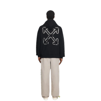 Off-White Chain Arrow Diagonal Skate Hoodie Black