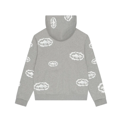 Corteiz x Denim Tears Island Wreath Zip Hoodie Grey