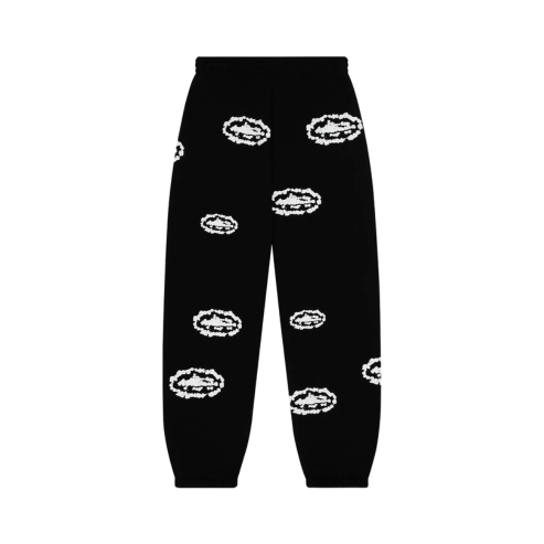 Corteiz x Denim Tears Island Wreath Sweatpant Black