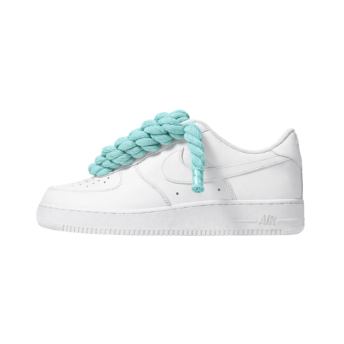 Nike Air Force 1 Low White Rope Laces White Tiffany