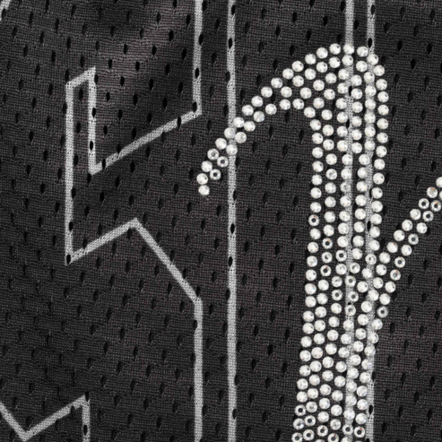 Supreme Rhinestone Mesh Short Black