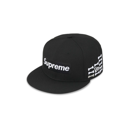 Supreme Bones Box Logo New Era 59Fifty Fitted Hat Black