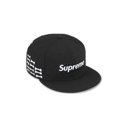 Supreme Bones Box Logo New Era 59Fifty Fitted Hat Black