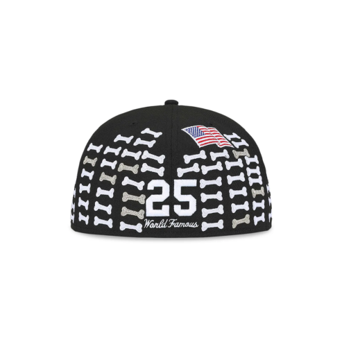 Supreme Bones Box Logo New Era 59Fifty Fitted Hat Black