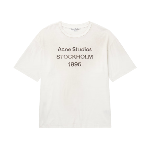 Acne Studios STOCKHOLM 1996 Tee Logo Vintage White