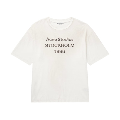 Acne Studios STOCKHOLM 1996 Tee Logo Vintage White