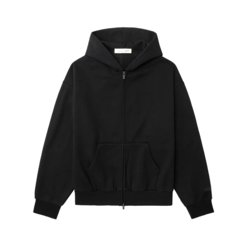 Fear of God Essentials Classic Full Zip-Up Hoodie Jet Black