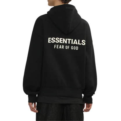 Fear of God Essentials Classic Full Zip-Up Hoodie Jet Black