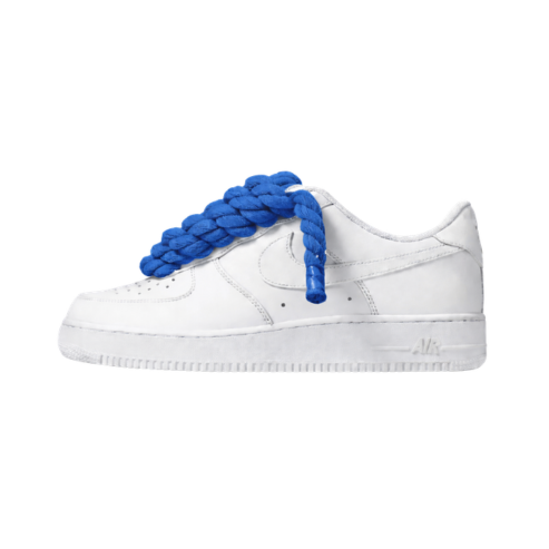 Nike Air Force 1 Low White Rope Laces White Blue