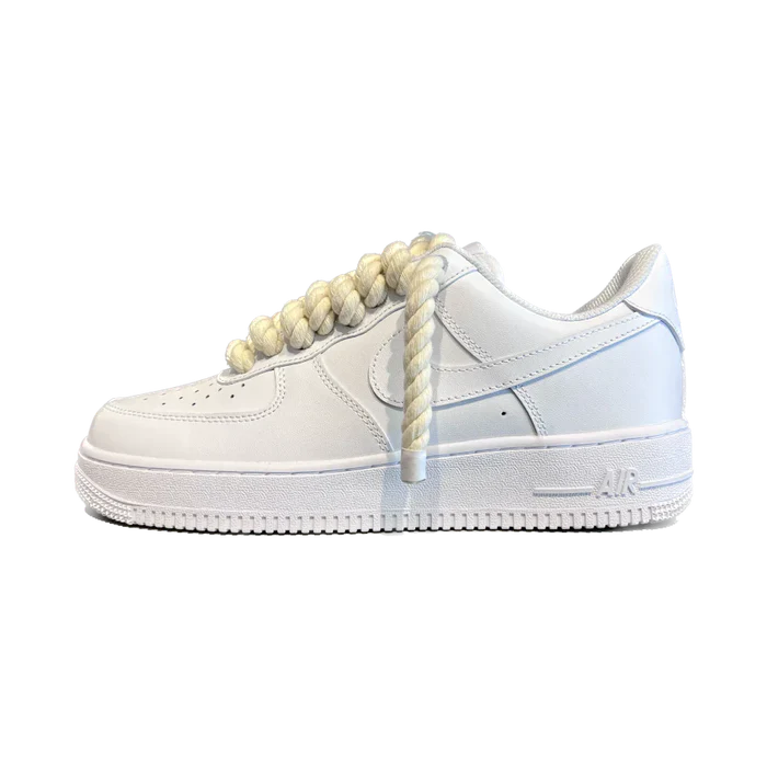 Nike Air Force 1 Low White Beige Rope Laces