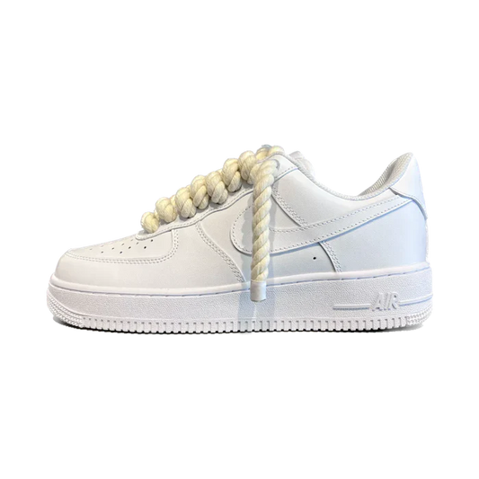 Nike Air Force 1 Low White Beige Rope Laces